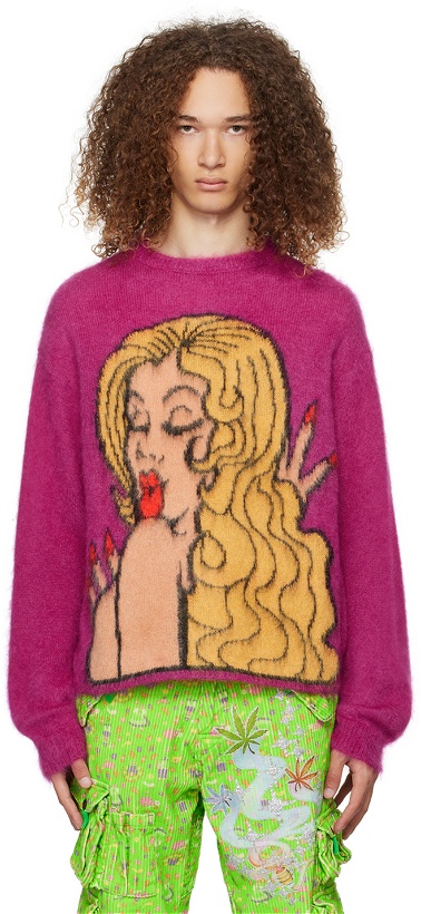 Photo: ERL Pink Graphic Sweater