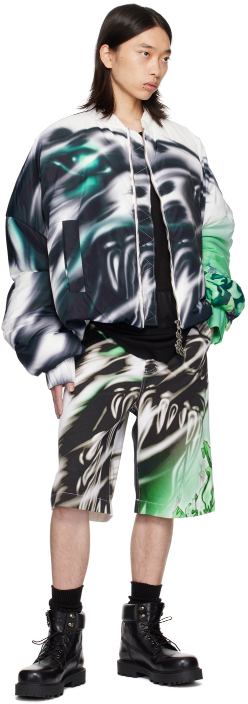 Gerrit Jacob White Oversized Bomber Jacket