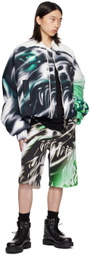 Gerrit Jacob White Oversized Bomber Jacket