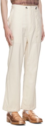 NEEDLES White String Fatigue Trousers