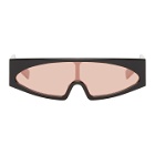 Rick Owens Black and Pink Kiss Sunglasses
