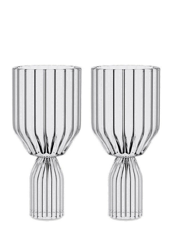 Photo: Set of Two Margot White Wine Goblets in Transparent