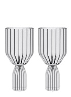 Set of Two Margot White Wine Goblets in Transparent