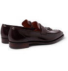 George Cleverley - George Horween Shell Cordovan Leather Penny Loafers - Men - Burgundy