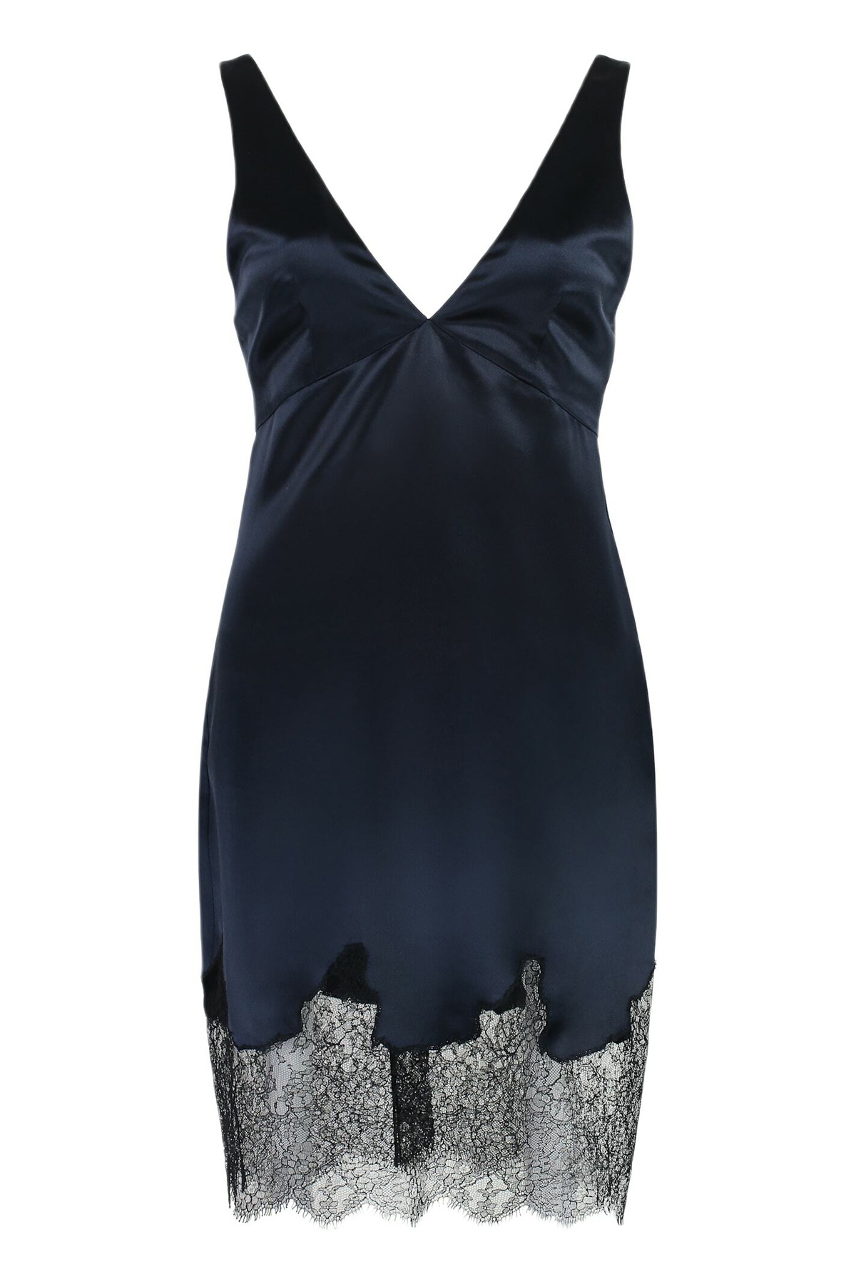 Saint Laurent Two-tone Velvet Mini Dress Saint Laurent