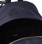 SAINT LAURENT - City Leather-Trimmed Canvas Backpack - Blue