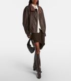 Lemaire Asymmetric wool-blend miniskirt