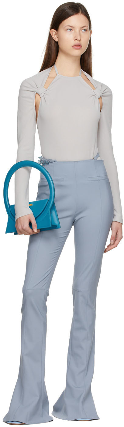 【関税込み】JACQUEMUS グレー Le Body Nodi ボディスーツ Jacquemus Grey 'Le Body Nodi' Long Sleeve Bodysuit Jacquemus