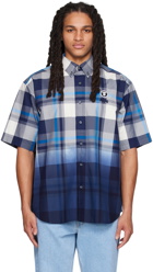 AAPE by A Bathing Ape Navy Plaid Shirt