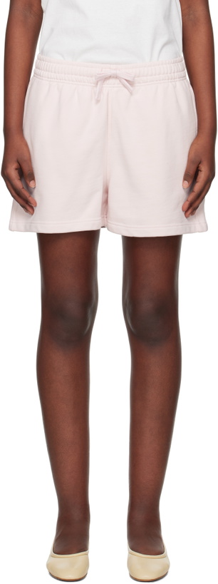 Photo: Maison Kitsuné Pink Baby Fox Patch Regular Jog Shorts