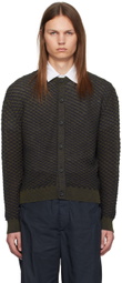 KOZABURO Navy & Green Honeycomb Sweater