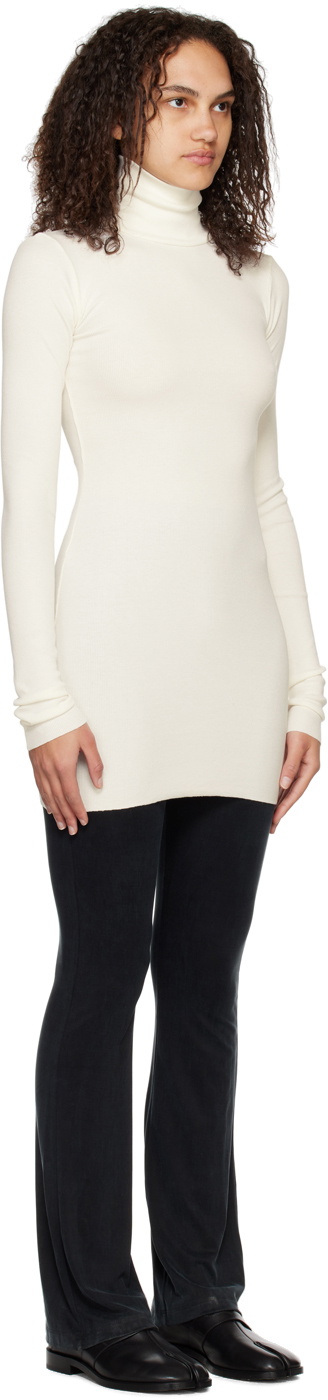 ÉTERNE Off-White Long Sleeve Minidress