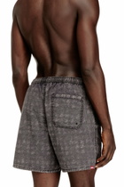 Diesel Swim shorts with faded houndstooth pattern - Swim shorts Mens in Grey