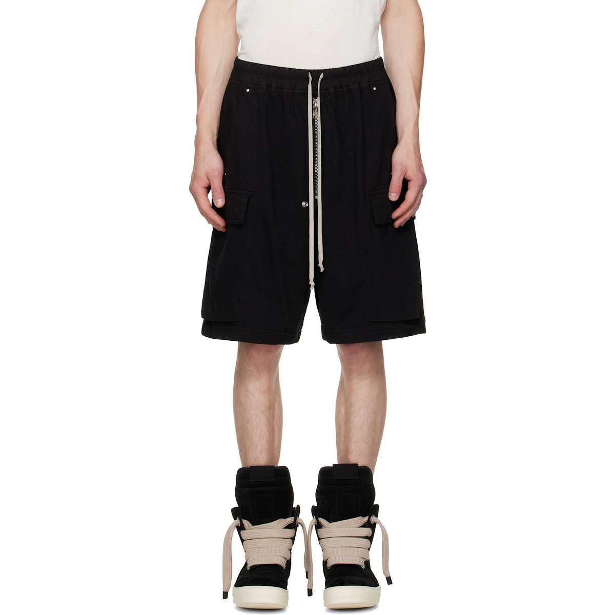 Rick Owens DRKSHDW Black Tower Creatch Cargo Pods Shorts
