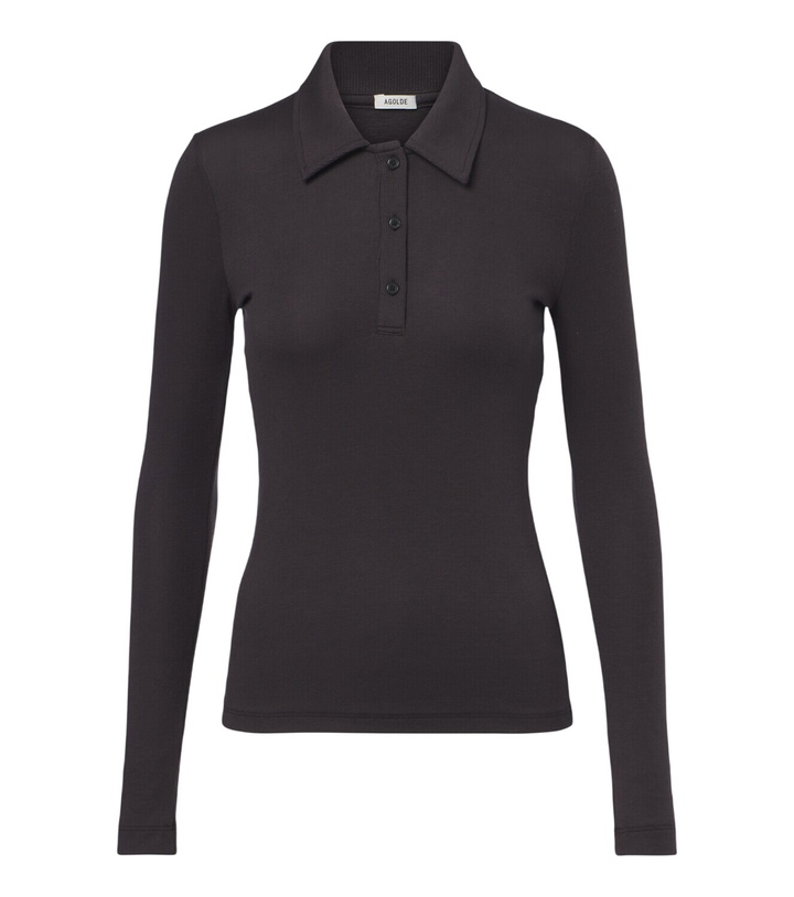 Photo: Agolde Amos jersey polo shirt