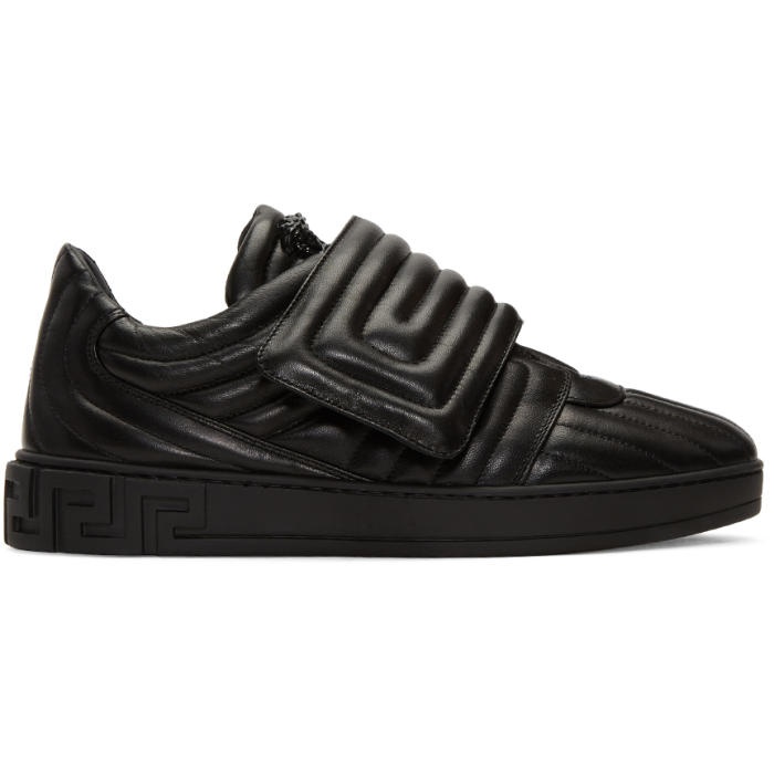 Photo: Versace Black Quilted Medusa Sneakers