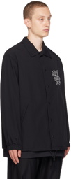 Y-3 Black Embroidered Coach Jacket