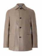 Caruso - Brushed-Wool Overshirt - Brown