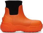 AMBUSH Orange Rubber Chelsea Boots