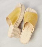 Loewe Petal Anagram leather espadrille wedges