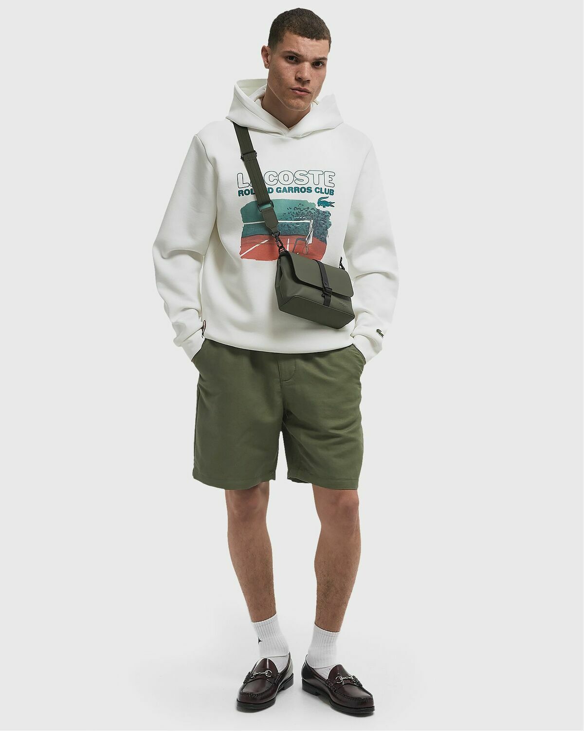 Lacoste SWEATSHIRT White Mens Hoody
