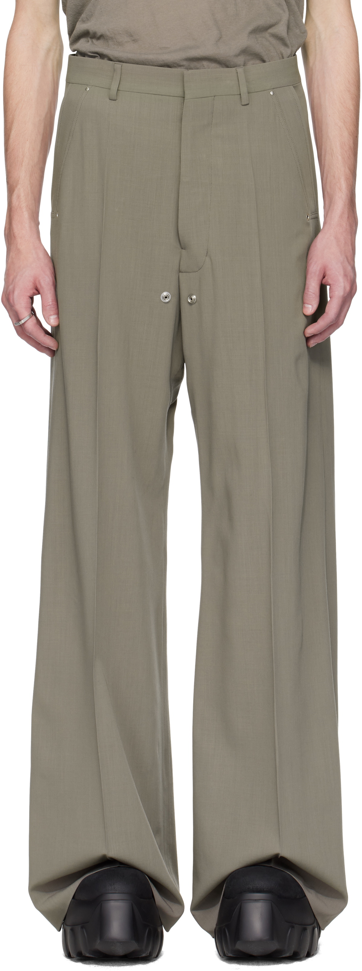 Rick Owens Gray Hollywood Tailored Belas Trousers Rick Owens