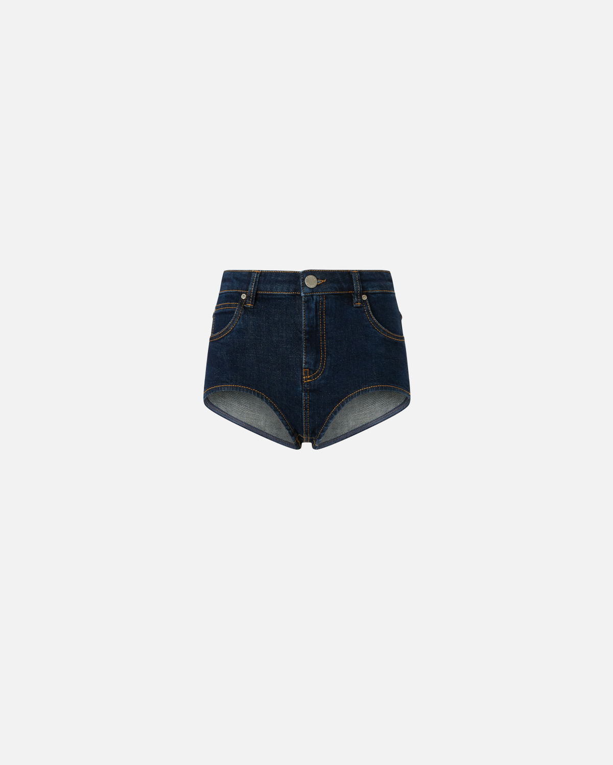 Pinko Slim Fit Dark Denim Shorts Rinse Wash