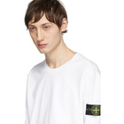 Stone Island White Logo Badge Long Sleeve T-Shirt