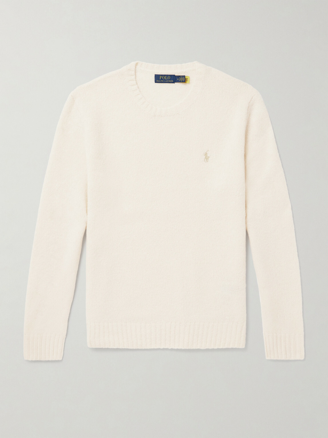 Polo Ralph Lauren - Logo-Embroidered Wool-Blend Sweater - Neutrals