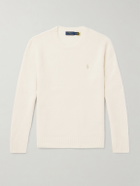 Polo Ralph Lauren - Logo-Embroidered Wool-Blend Sweater - Neutrals