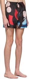 Vivienne Westwood Black Graphic Surf Swim Shorts