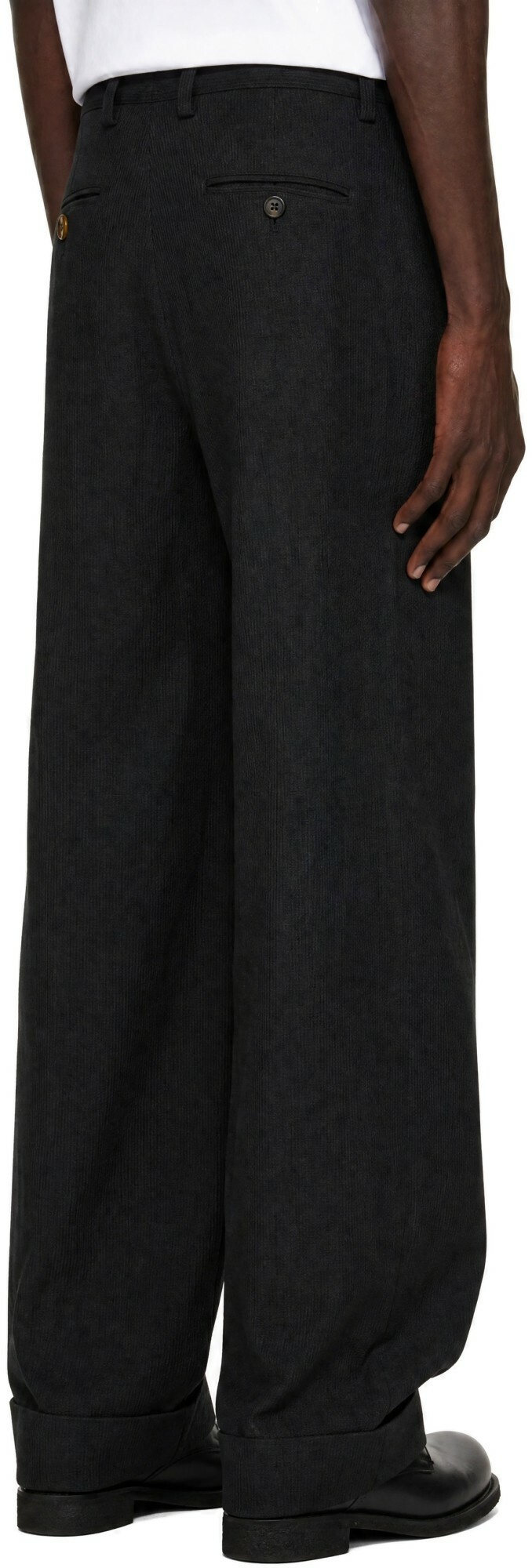 Junya Watanabe Gray Herringbone Trousers