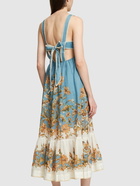 ZIMMERMANN - Chintz Tiered Ramie Midi Dress