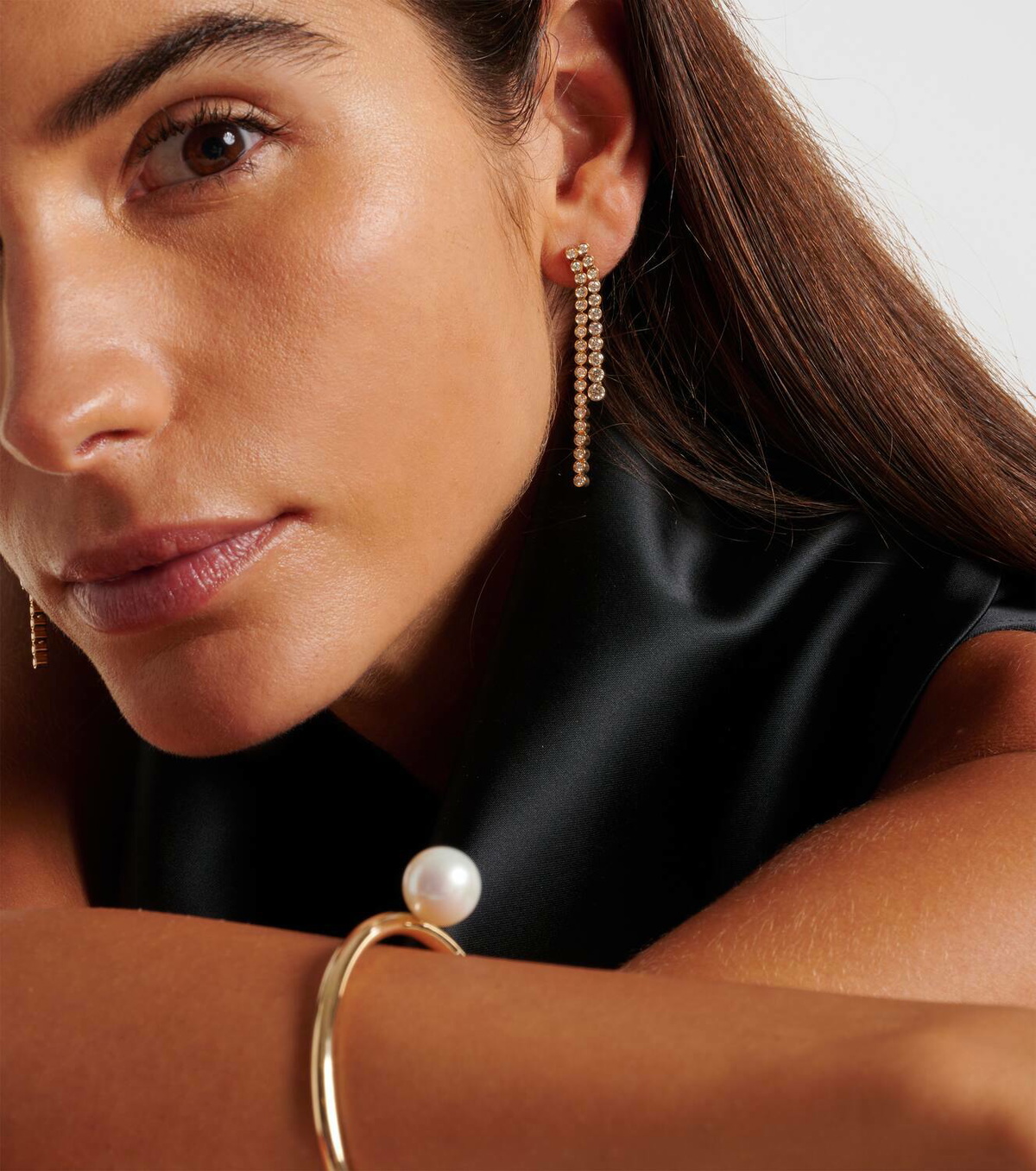 Sophie Bille Brahe La Danse 18kt gold earrings with diamonds