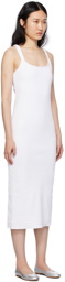 Chloé White Ruffle Midi Dress