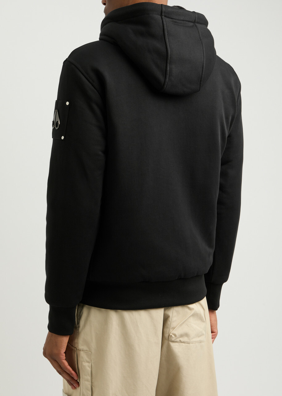 Moose Knuckles Bunny Hooded Cotton-blend Sweatshirt Black