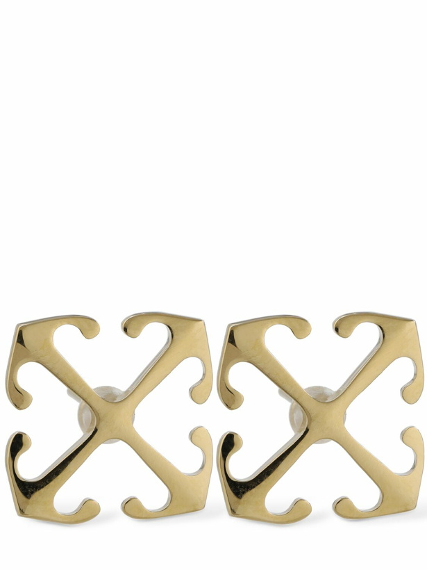 Photo: OFF-WHITE - Mini Arrow Brass Earrings