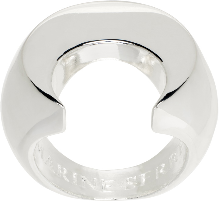 Photo: Marine Serre Silver Regenerated Brass Moon Ring