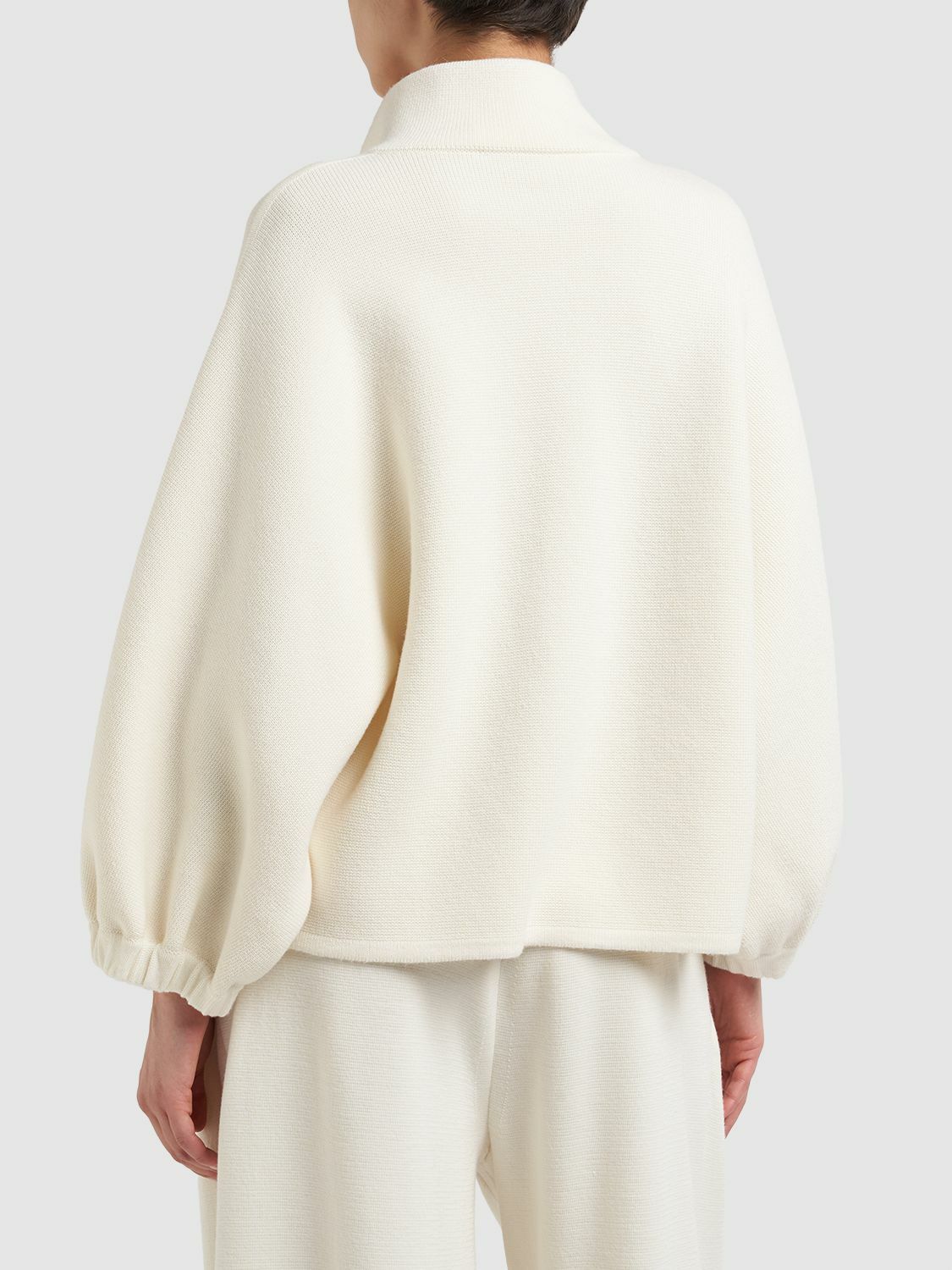 MAX MARA - Smirne High Neck Wool Jacket W/ Zip Max Mara