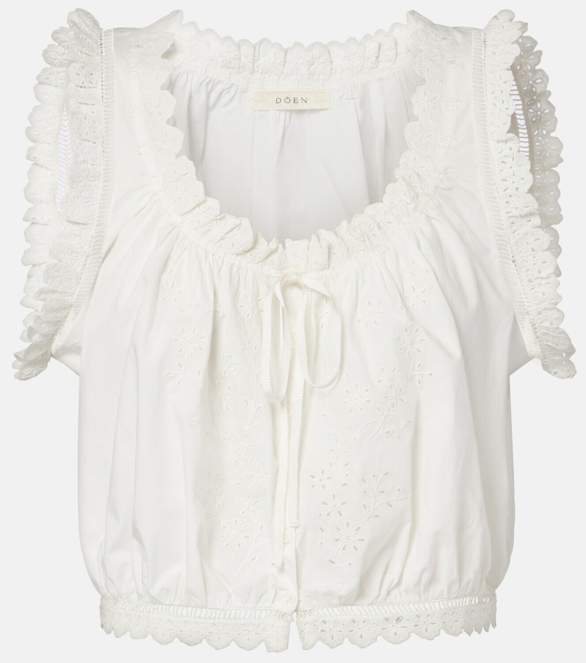 Dôen Traveler embroidered cotton top