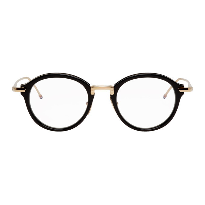 Photo: Thom Browne Black and Gold Round Glasses
