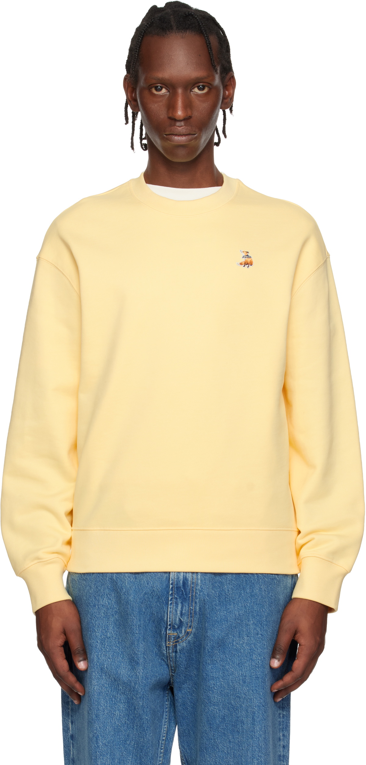 Maison Kitsuné Yellow Dreaming Fox Comfort Sweatshirt