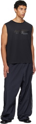 Alexander Wang Black Graphic Logo Muscle Tank Top