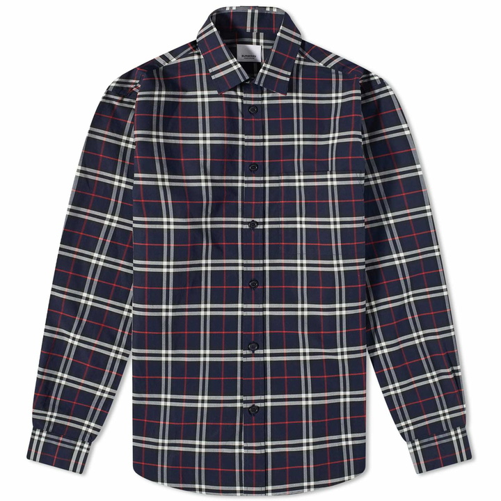 Photo: Burberry Men's Simpson Check Shirt in Navy Check