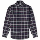 Burberry Men's Simpson Check Shirt in Navy Check