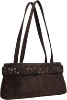 OSOI Brown Shoulder Brocle Mini Bag