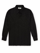 SAINT LAURENT - Silk-Jacquard Shirt - Black