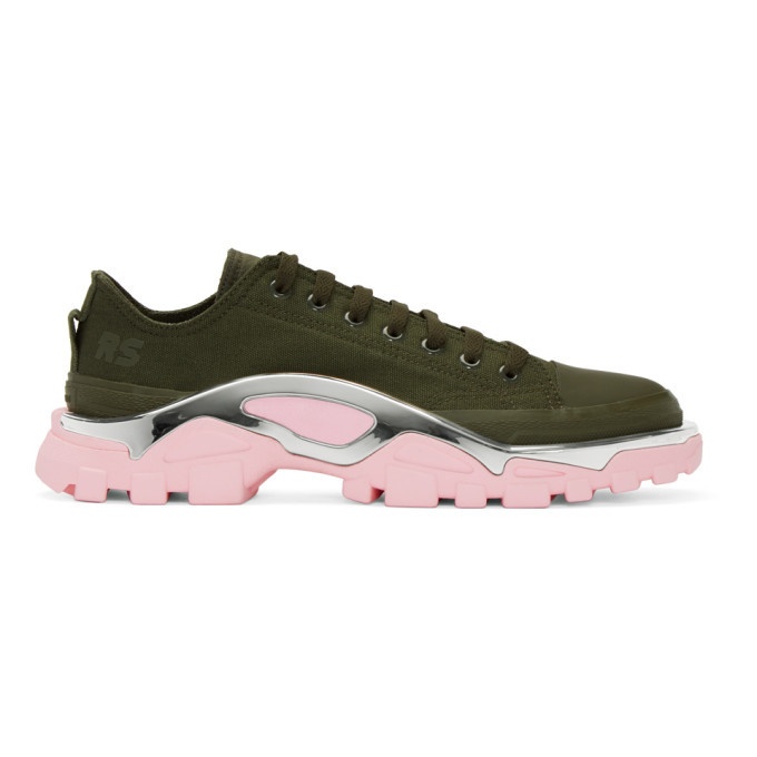 fætter ar Havn Raf Simons Green and Pink adidas Originals Edition RS Detroit Runner  Sneakers Raf Simons