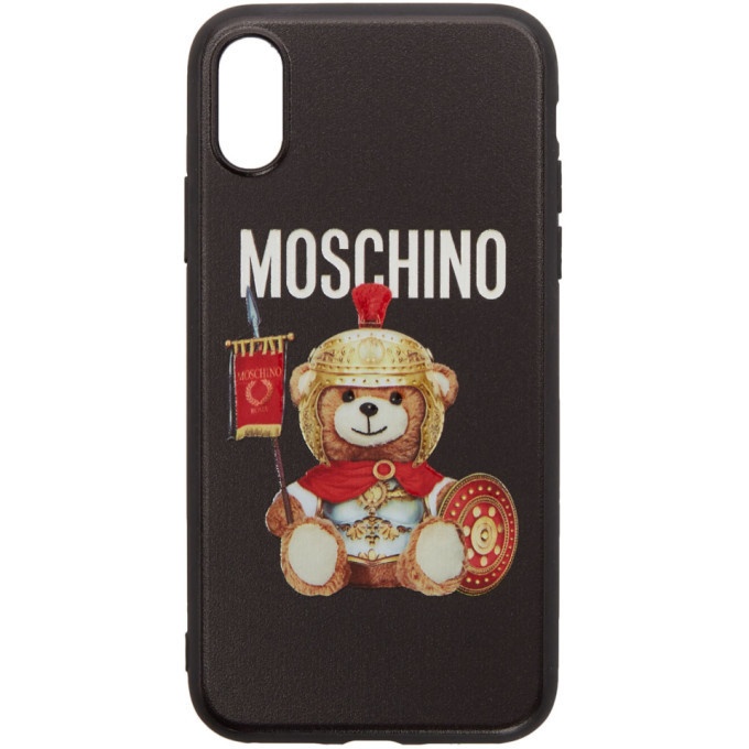 Photo: Moschino Black Roman Teddy Bear iPhone XS Case