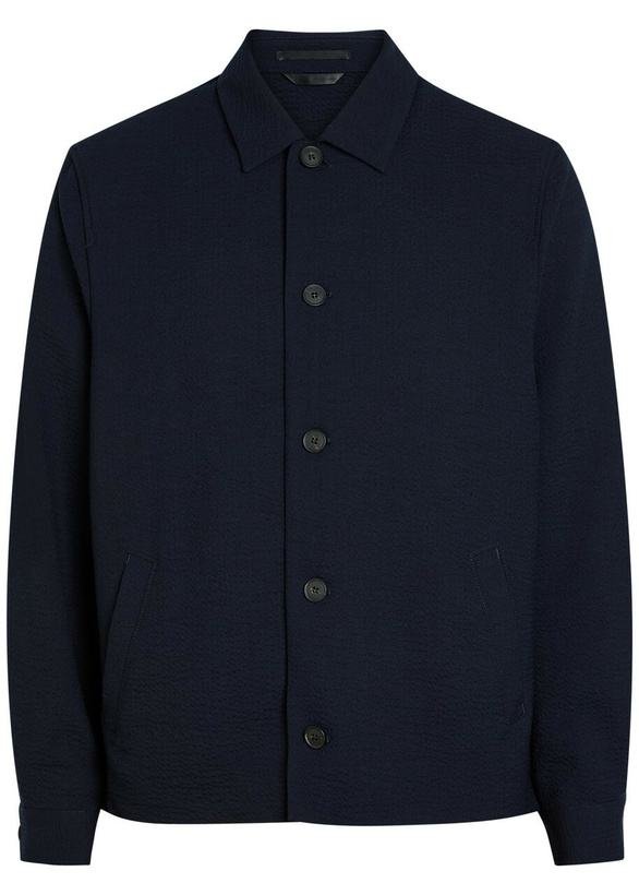 Photo: Sunspel Textured Stretch-wool Jacket Navy
